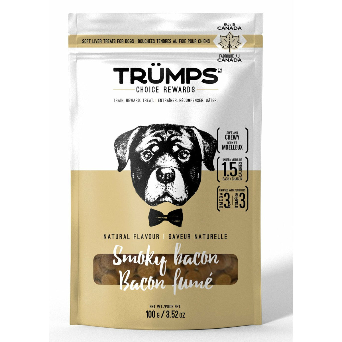 Gâteries pour chiens Trumps Choice Rewards - Smoky Bacon (100g)