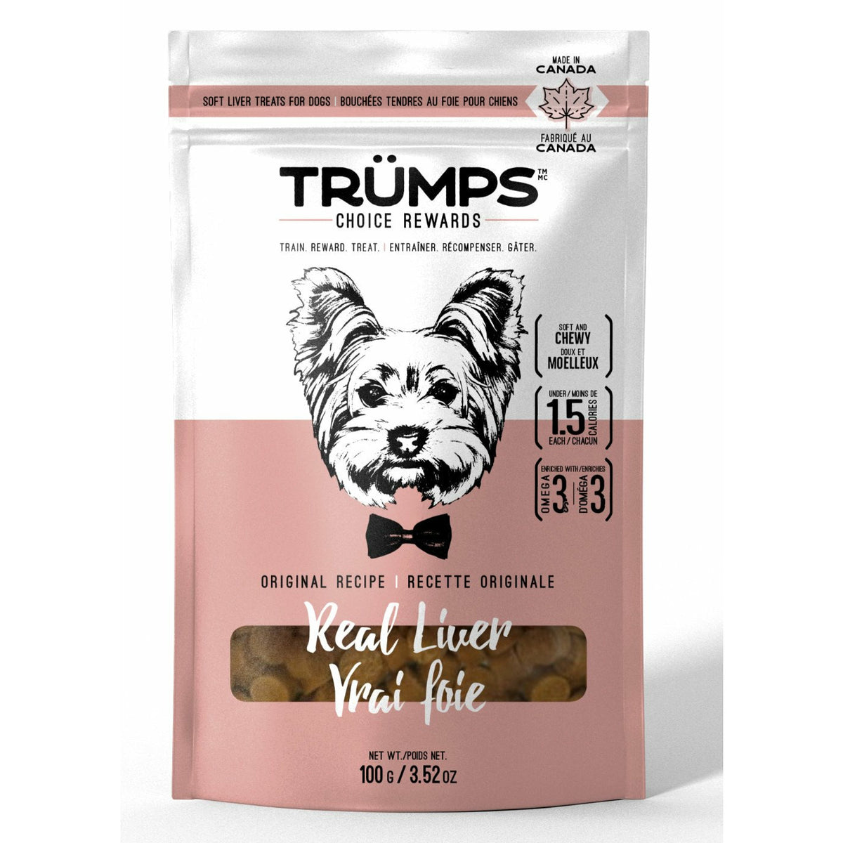 Trumps Choice Rewards Gâteries pour chiens - Vrai foie (100 g)