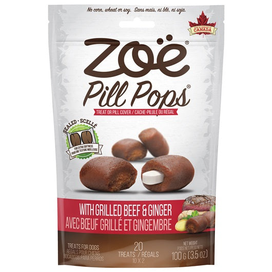 Zoë Pill Pops - Grilled Beef with Ginger - 100 g (3.5 oz)