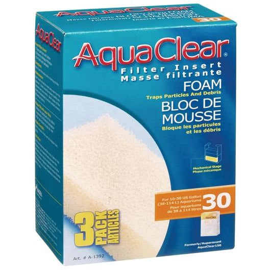 AquaClear 30 Foam Filter insert, 3 pack
