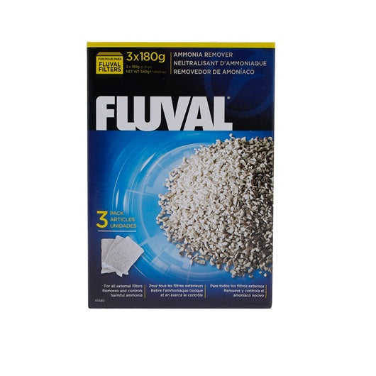 Fluval Ammonia Remover , 3 x 180 g (6.3 oz) nylon bags