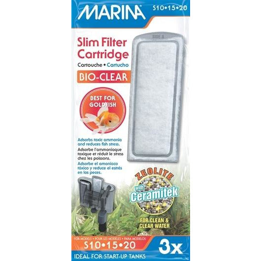 Cartouche Marina Bio Clear pour filtres minces - pack de 3