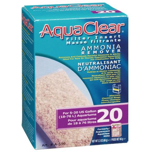 Cartouche filtrante pour décapant d&#39;ammoniaque AquaClear 20, 66 g (2,3 oz)