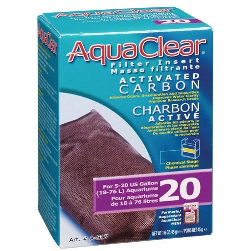 Cartouche de filtre à charbon actif AquaClear 20, 45 g (1,6 oz)