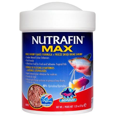 Nutrafin Max Brine Shrimp Flakes + Freeze Dried Brine Shrimp (35g)