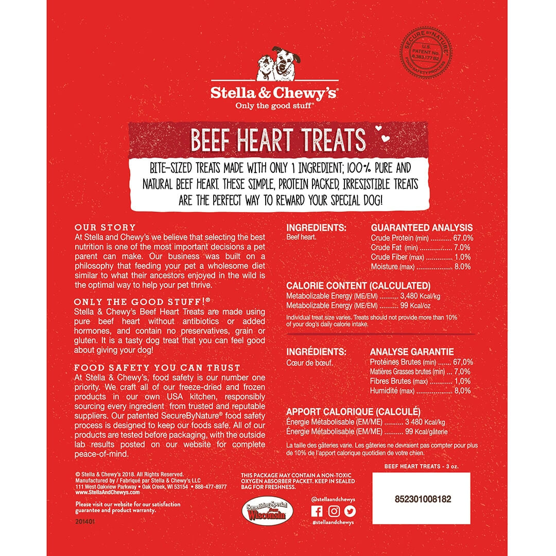 Stella &amp; Chewy&#39;s Beef Heart Dog Treats (3oz)