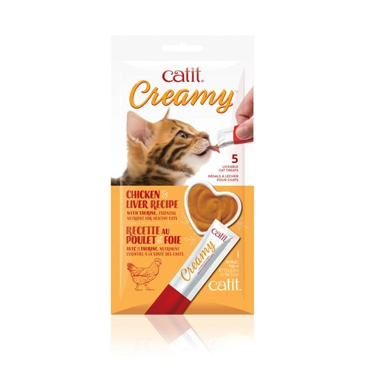 Catit Creamy Lickable Cat Treat - Chicken &amp; Liver Flavour