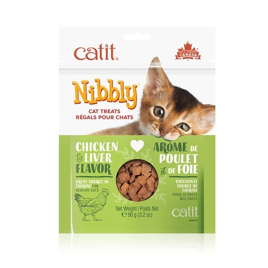 Catit Nibbly Cat Treats - Chicken &amp; Liver Flavour - 90 g (3.2 oz)