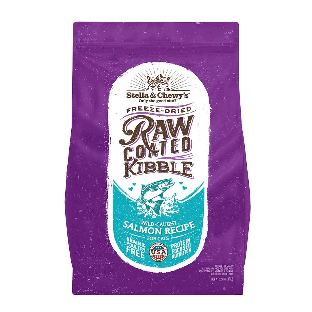 Stella &amp; Chewy&#39;s - Raw Coated Kibble Wild-Caught Salmon Cat Food (5lb)