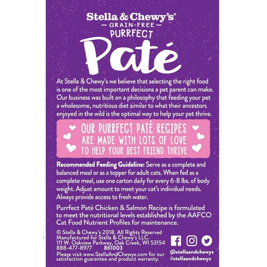 Stella &amp; Chewy&#39;s - Purrfect Paté Chicken &amp; Salmon Medley - Cat Wet Food