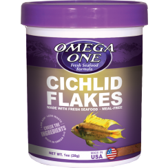 Omega One Cichlid Flakes Fish Food