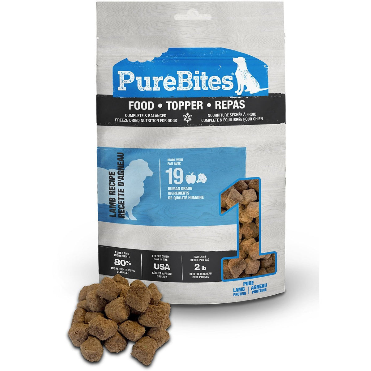 Nourriture pour chiens PureBites Recipe à l&#39;agneau 269g