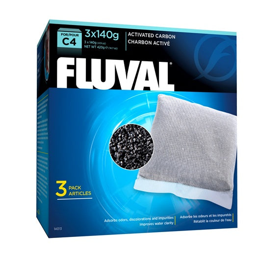 Fluval Carbon for C4 Power Filters, 3 Pack