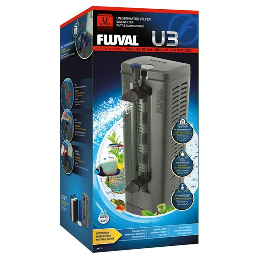 Filtre sous-marin Fluval U3, 150 L (40 gal US)
