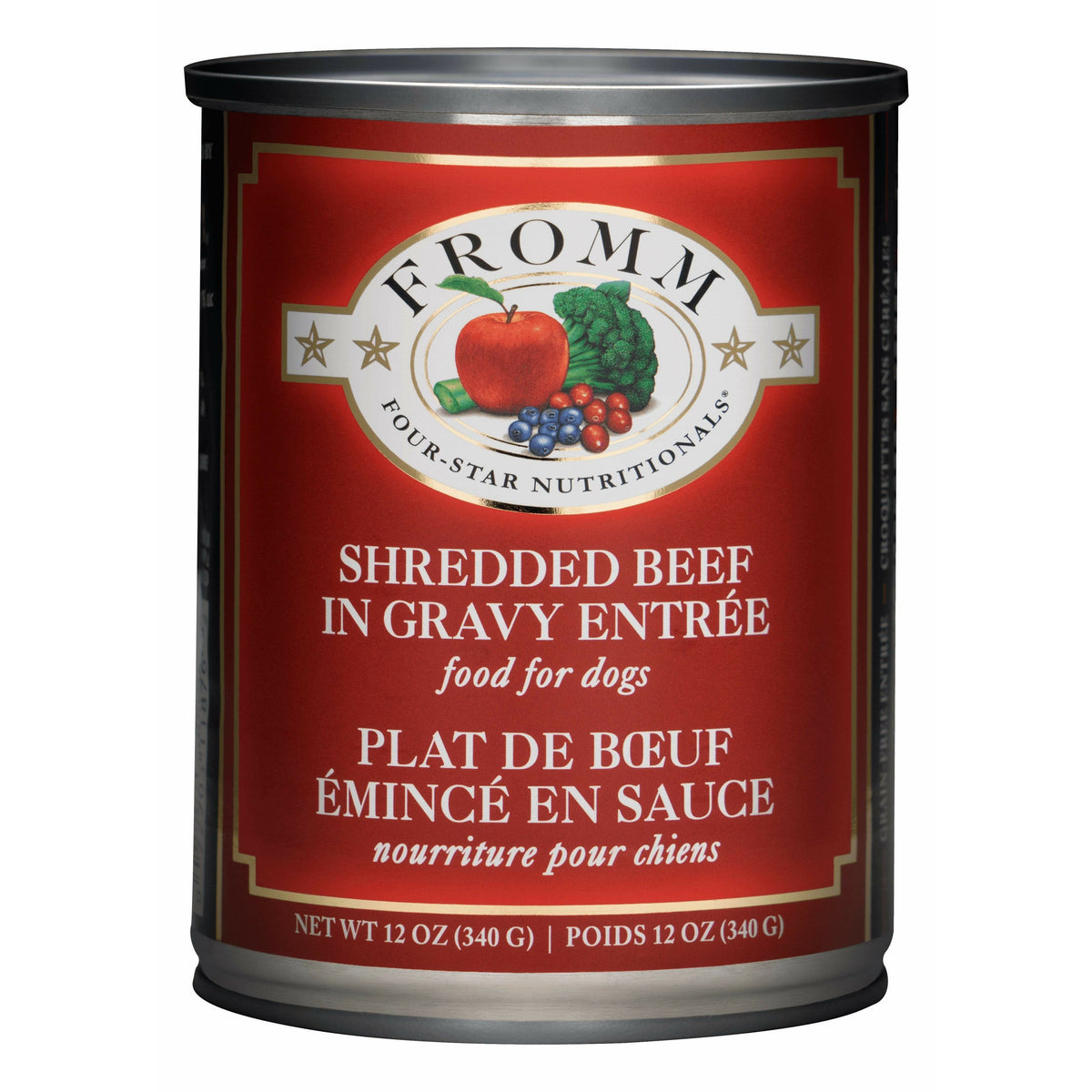 Fromm Four-Star - Shredded Beef in Gravy Entrée - Canned Dog Food (340g)