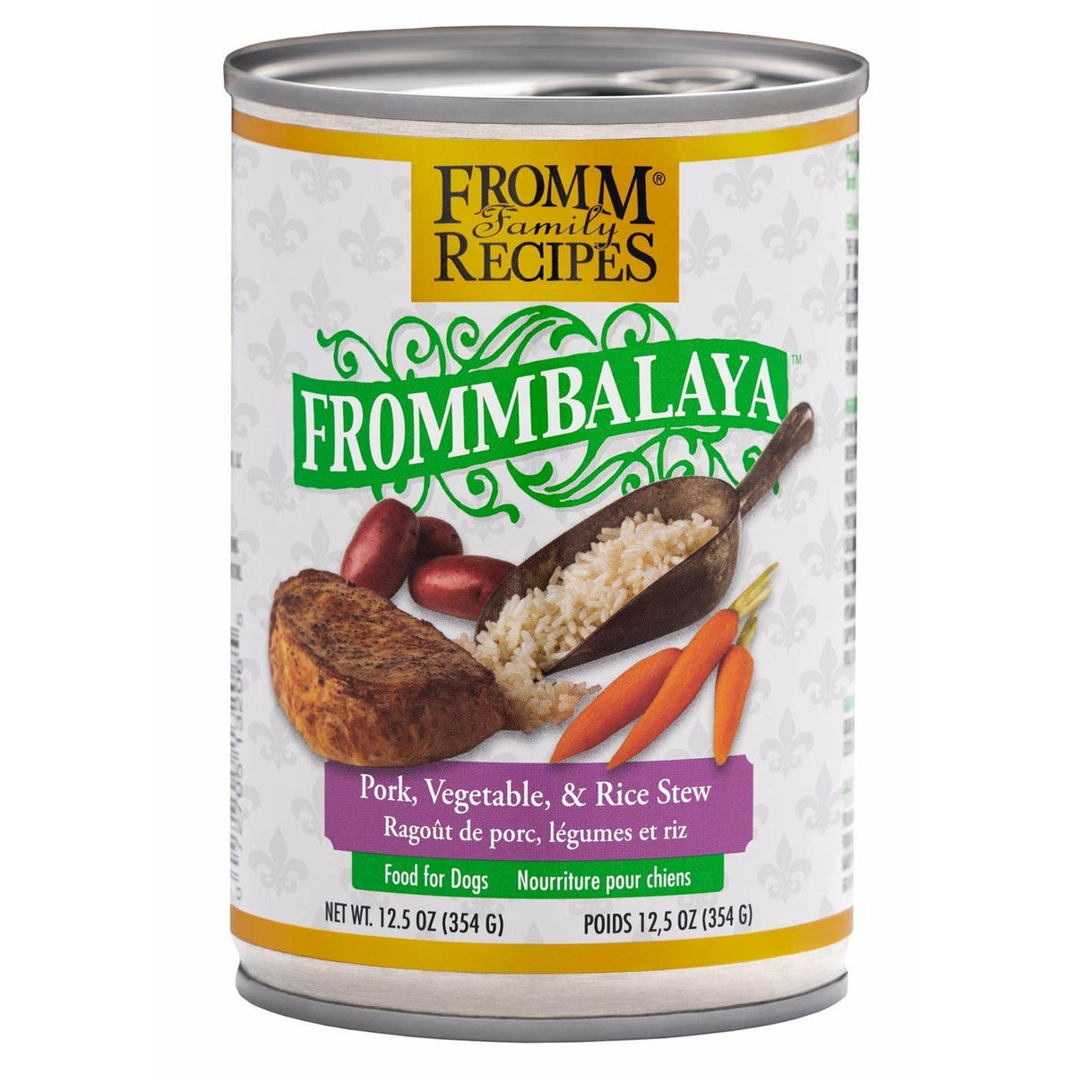 Fromm Family Recipes Frommbalaya - Ragoût de porc, de légumes et de riz - Nourriture en conserve pour chiens (354g)