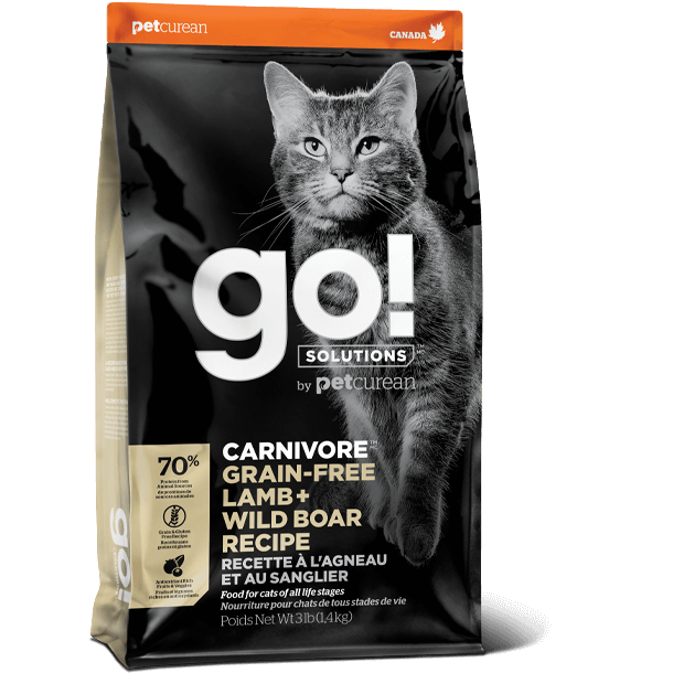 Go! Solutions Carnivore - Agneau + sanglier - Nourriture sans-grains pour chats (3lb, 8lb, 16lb)