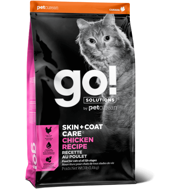 Go! Solutions Skin + Coat Care - Poulet - Nourriture pour chats (3lb, 8lb, 16lb)