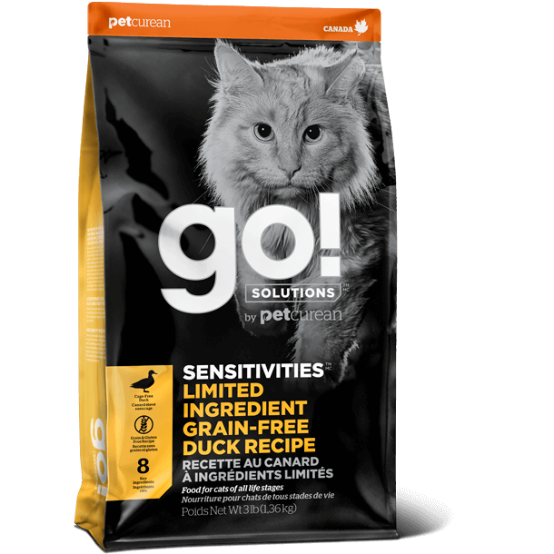 Go Solutions Sensitivities Limited Ingredient Diet LID Duck Grain Free Cat Food 3lb 8lb 16lb
