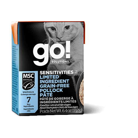 Go! Solutions Sensitivities LID Grain-Free Pollock Pâté Tetra Pak for Cats