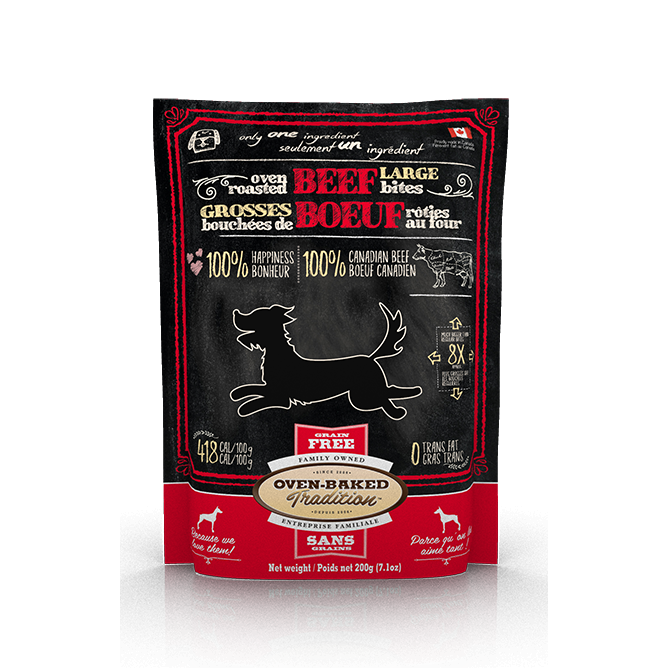 Oven Baked Tradition - Oven Roasted Large Beef Bites Dog Treats (200g)