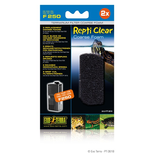 Exo Terra Repti Clear Filter Coarse Foam Cartridge, F250