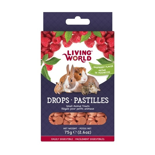 Living World Small Animal Drops - Raspberry Flavour - 75 g (2.6 oz)