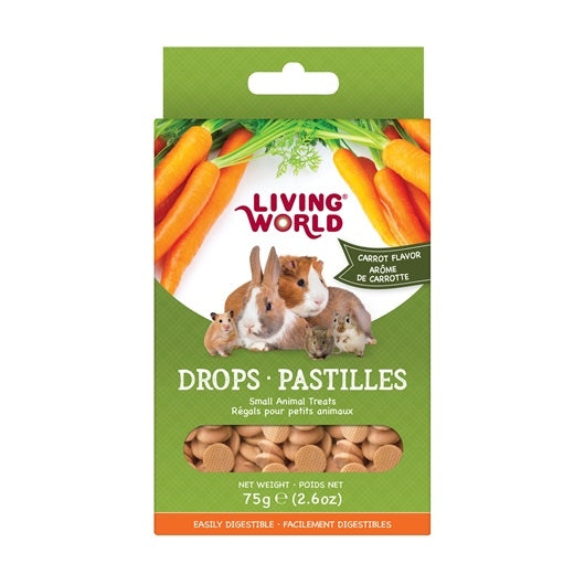 Gouttes pour petits animaux Living World - Saveur de carotte - 75 g (2,6 oz)