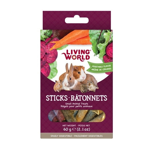 Living World Small Animal Sticks - Vegetable Flavour - 60 g (2.1 oz)