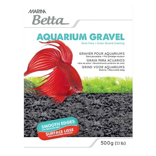 Gravier Marina Betta - Noir - 500 g (1,1 lb)