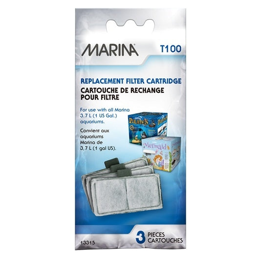 Filtres d&#39;aquarium de remplacement Marina T100 de 3,7 L (1 gal US)