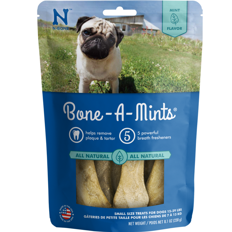 Bone-A-Mints de N-Bone - Petit paquet de 10 os dentaires naturels - Friandises pour chiens