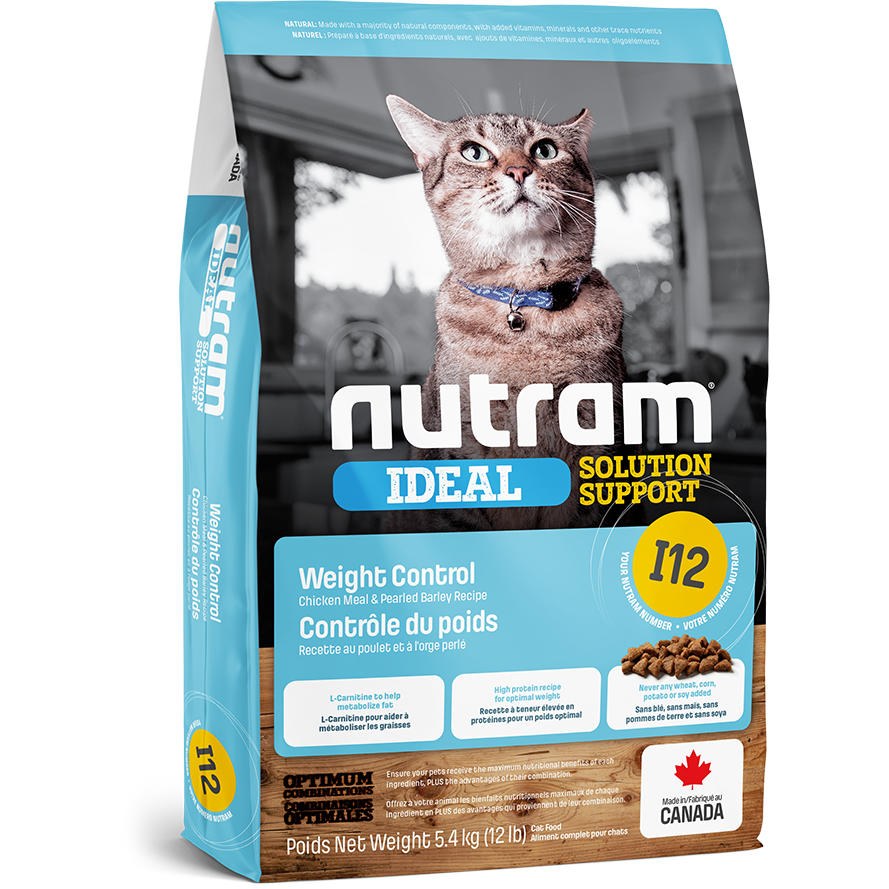 Nutram I12 Ideal Solution Support - Aliments pour chats avec contrôle du poids