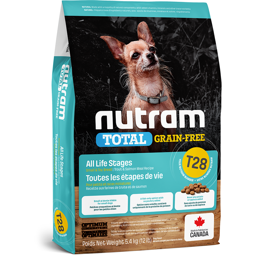 Nutram T28 Total Truite &amp; Saumon sans grains - Nourriture pour chiens