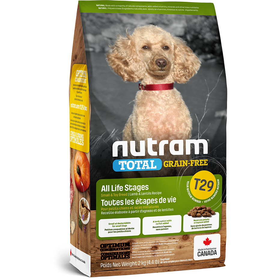 Nutram T29 Total Agneau et lentilles sans grains - Nourriture pour chiens