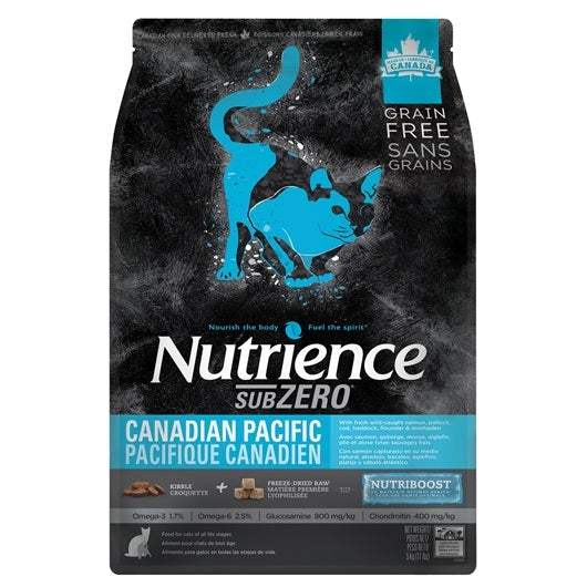 Nutrience Grain Free Subzero pour chats - Canadien Pacifique - 5 kg (11 lbs)