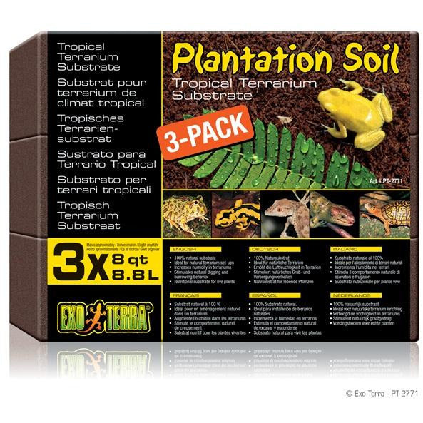 Exo Terra Plantation Soil, 3-pack (3 x 8qt)