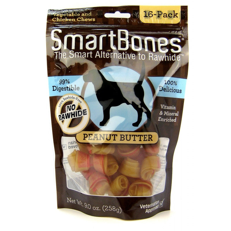 SmartBones Mini Peanut Butter 16-pack