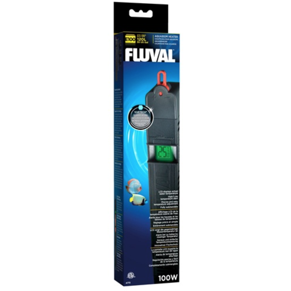 Chauffe-eau électronique évolué Fluval «E» de 100 watts, 120 L (30 gal US)