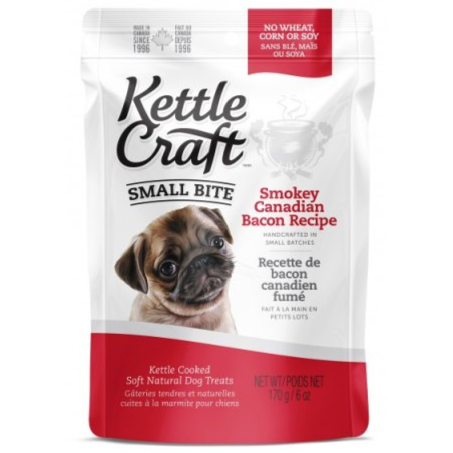Gâteries pour chiens Kettle Craft Small Bite - Recette de bacon canadien fumé (170g)