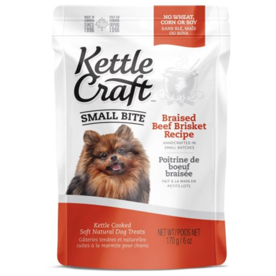 Kettle Craft Dog Treats Small Bite - Recette de poitrine de bœuf braisée (170g)