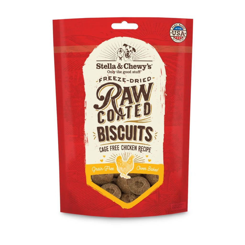 Stella &amp; Chewy&#39;s Raw Coated Biscuits Dog Treats - Cage-Free Chicken Recipe (9oz)