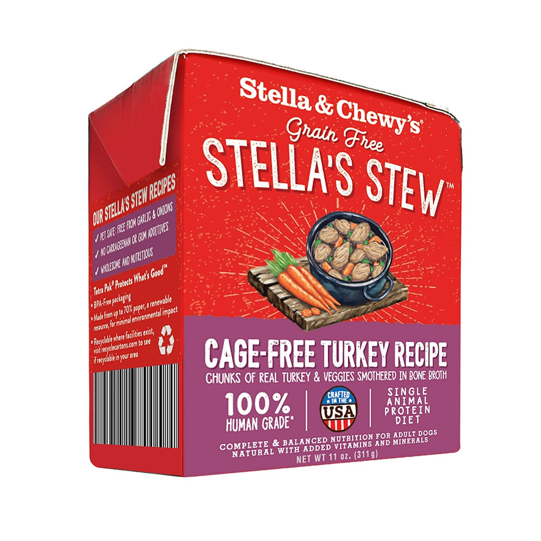 Stella &amp; Chewy&#39;s - Stella&#39;s Stew - Nourriture pour chiens sans céréales pour dinde sans cage (11oz)