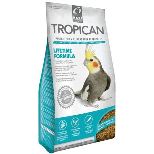 Granules de formule à vie Tropican pour cockatiels - 1,8 kg