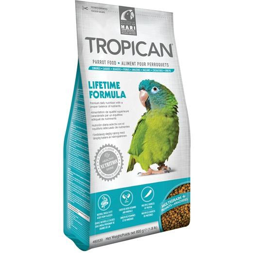 Granules de formule à vie Tropican pour perroquets - 820 g (1,8 lb)