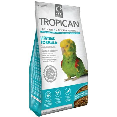 Granules de formule à vie Tropican pour perroquets, 1,8 kg (4 lb)